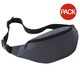 image 1 of Bagbase Adjustable Belt Bag (2.5 Litres) (Pack of 2) - Graphite - One Size Grey