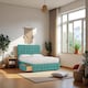 image 1 of Munic Plush Bed Set With Mattress, 2 Drawers Same Side & 24"Headboard