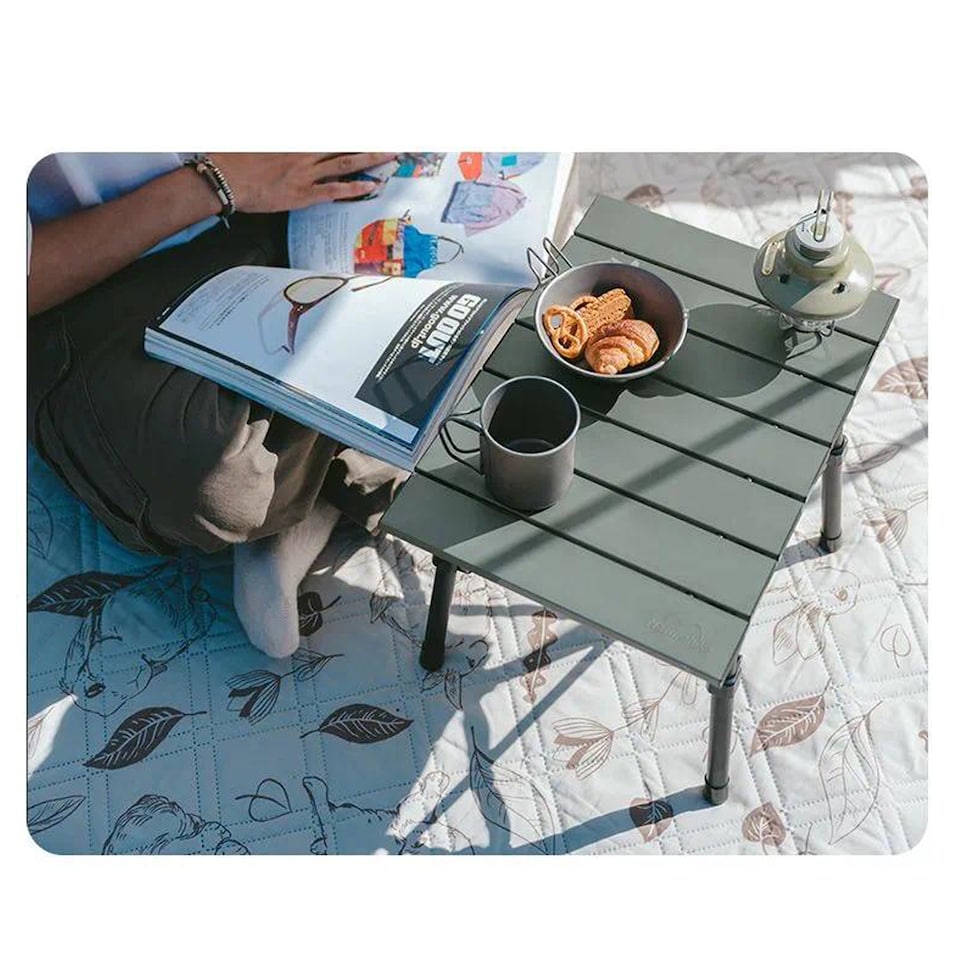 image 1 of Portable Folding Table | Silver | Titanium Silver | Large