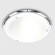image 3 of ValueLights Flat Polished Chrome Opal Glass Diffuser IP44 Rated Bathroom Flush Ceiling Light