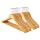 image 1 of Harbour Housewares Wooden Coat Hangers - Brown - Pack of 20