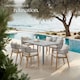 image 8 of Garden Chair Manacor in a Corded Design with Acacia Wood Frame and Matching Cushions | Grey | greige | One Size | 4