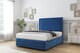 image 2 of Sloomy Ashford Navy Plush Divan Bed With Mattress 2 Drawers Left Side With 54" Floor Standing Headboard & 12" Matching Footboard 5' King | Blue | Navy | King | 1