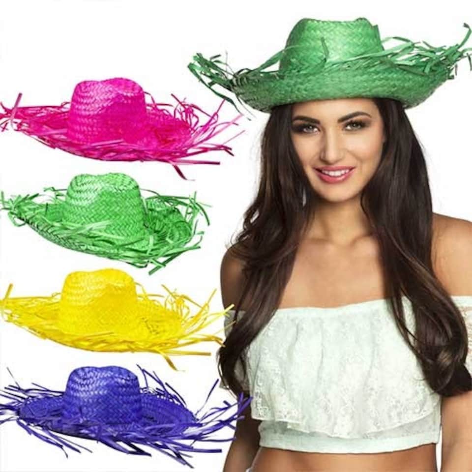 Assorted Caribbean Straw Hat Hawaii Fancy Dress