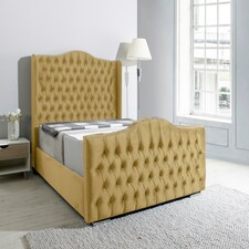 Saturn Wing Plush Superking Bed Frame - Beige