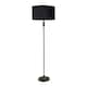 image 1 of ValueLights Maggie Black Candlestick Floor Lamp Black Velvet Shade | Black