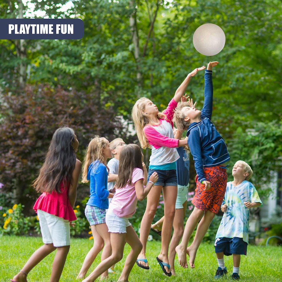 image 1 of The Magic Toy Shop 2-in-1 Badminton Volleyball Set Portable Outdoor Sports for 4 Players