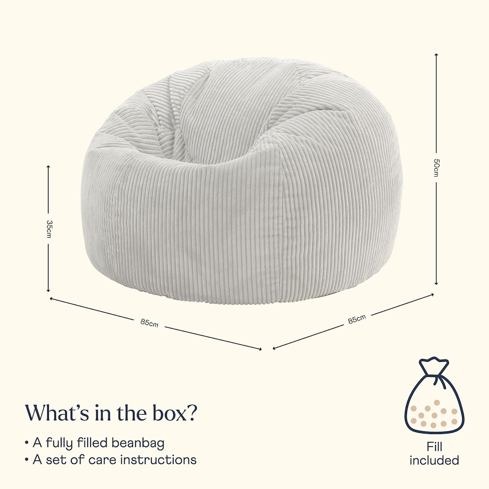 image 1 of Kingston Beanbag Corduroy Sage Green | Green | Sage Green | 1