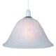 image 1 of White Alabaster Glass Easy Fit Pendant Shade or Floor Lamp Shade | White