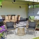 image 2 of Outsunny 3 PCS Webbed PE Rattan Outdoor Patio Set with Cushions Frame Brown