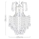 image 2 of ValueLights Modern Silver Chrome Ceiling Pendant Light Shade With Clear Acrylic Droplets
