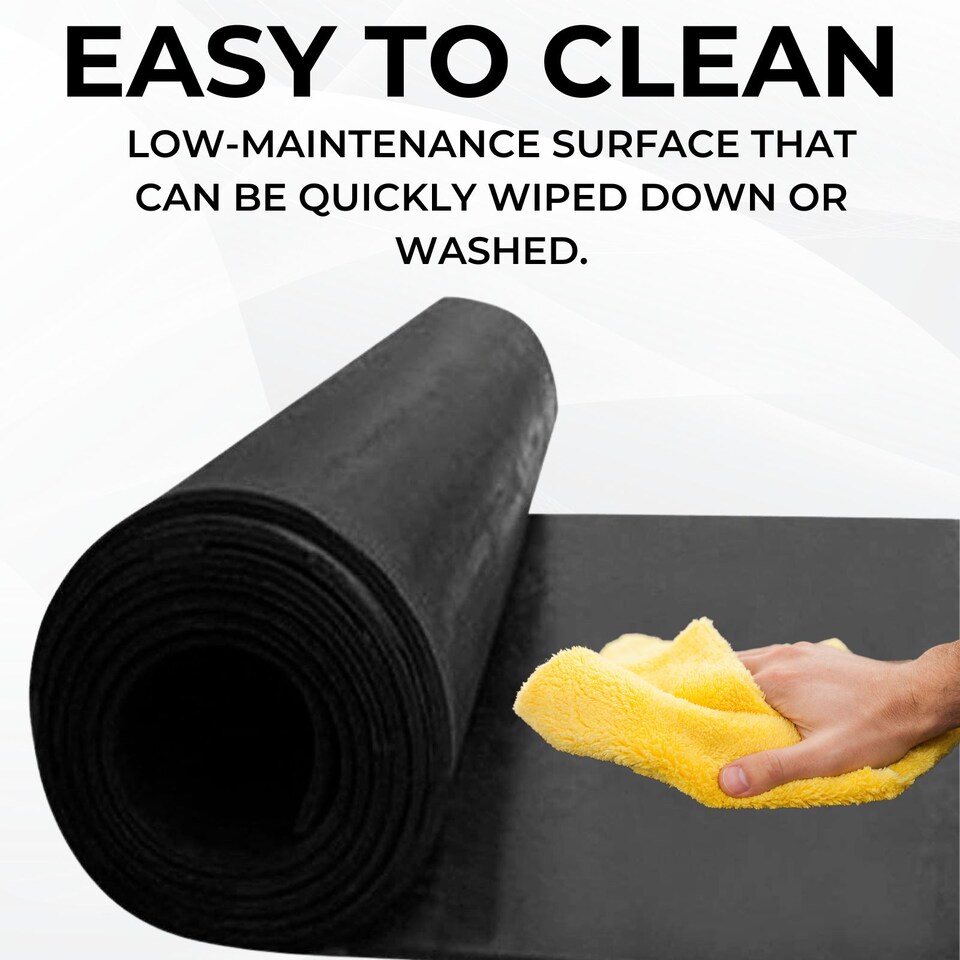 image 1 of Rubber Flooring Matting - 1m x 5m x 5mm - Smooth - Workshop Garage Shed Van Non-Slip
