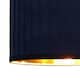 image 6 of Set of 2 Sundance - Navy Blue Velvet Pleated 30cm Lamp Shades with Gold Inner | Blue | Gold | Large | 2
