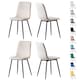 image 1 of Dining Chairs Velvet Fabric Lexi Set of 4 Beige by MCC