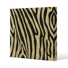 Golden Zebra (Canvas Print) 61 x 61 x 4cm