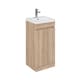 image 1 of Balterley Floor Standing 1 Door Compact Unit with Polymarble Basin | Brown | 800 x 400 x 353mm