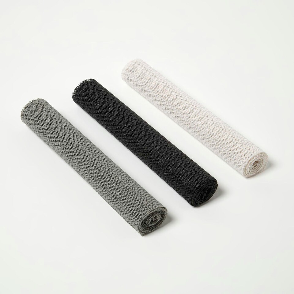 image 1 of Homescapes Black, White, or Grey Rubber Non-Slip Mat