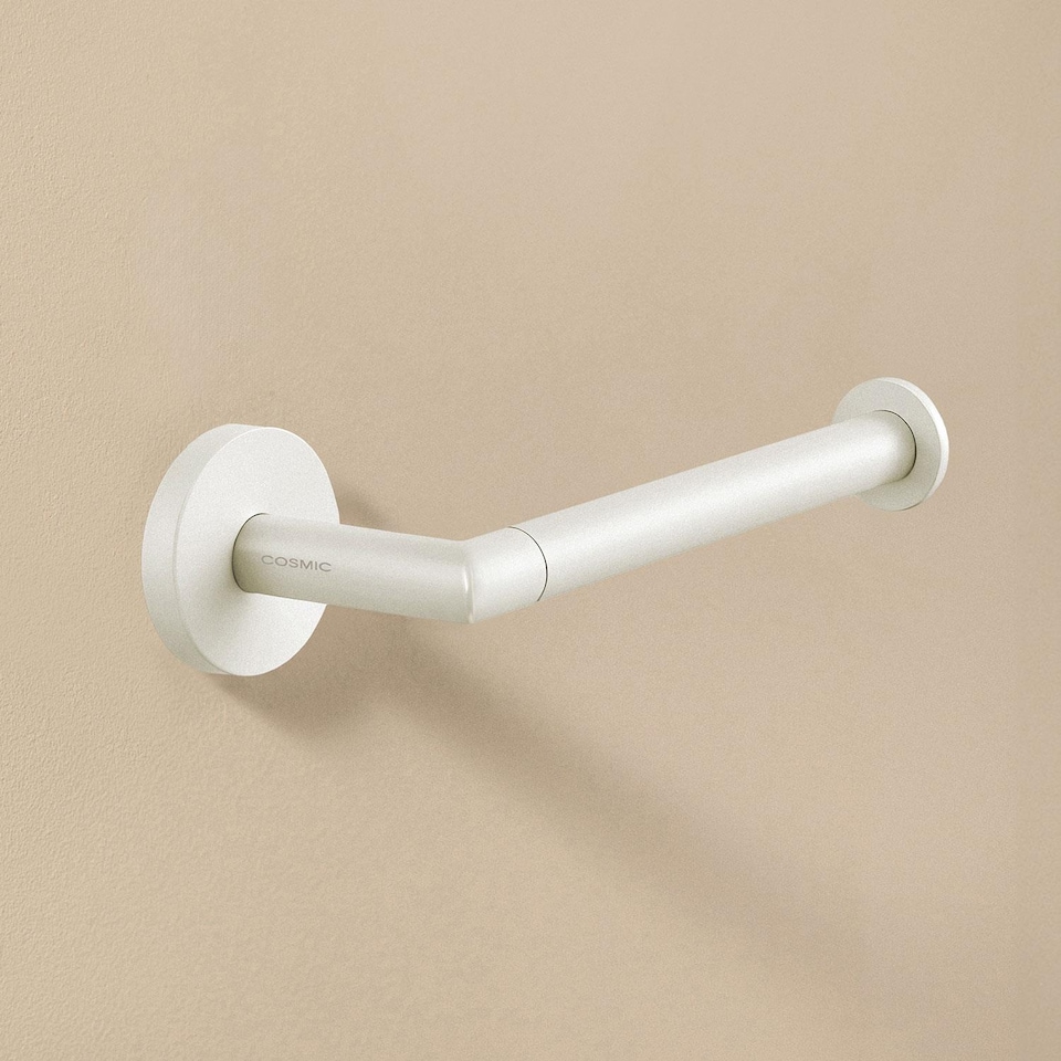 image 1 of COSMIC Toilet roll holder, Matt white, Hidden fixings, Start Collection