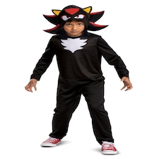 Sonic the Hedgehog Shadow Costume – Boys Officially Licensed 2-Piece Fancy Dress Outfit, Black, Ages 3-8