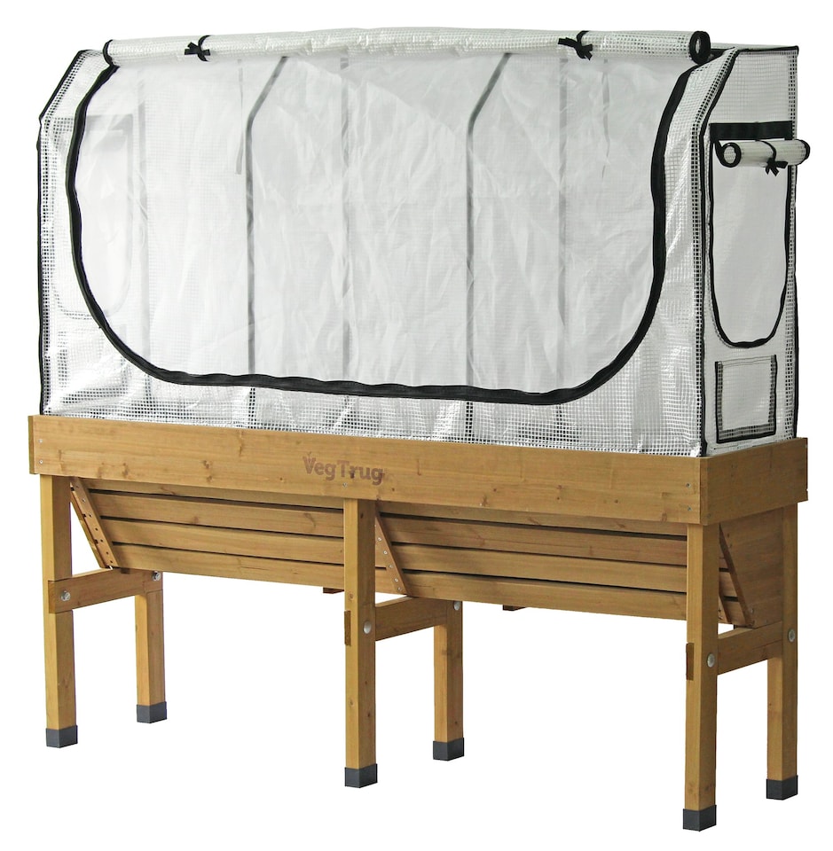 image 1 of VegTrug Medium Wall Hugger Greenhouse Frame & Multi-Cover Set