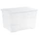 image 4 of Wham Crystal 4 x 102L Stackable Plastic Storage Boxes with Lids Clear Clear