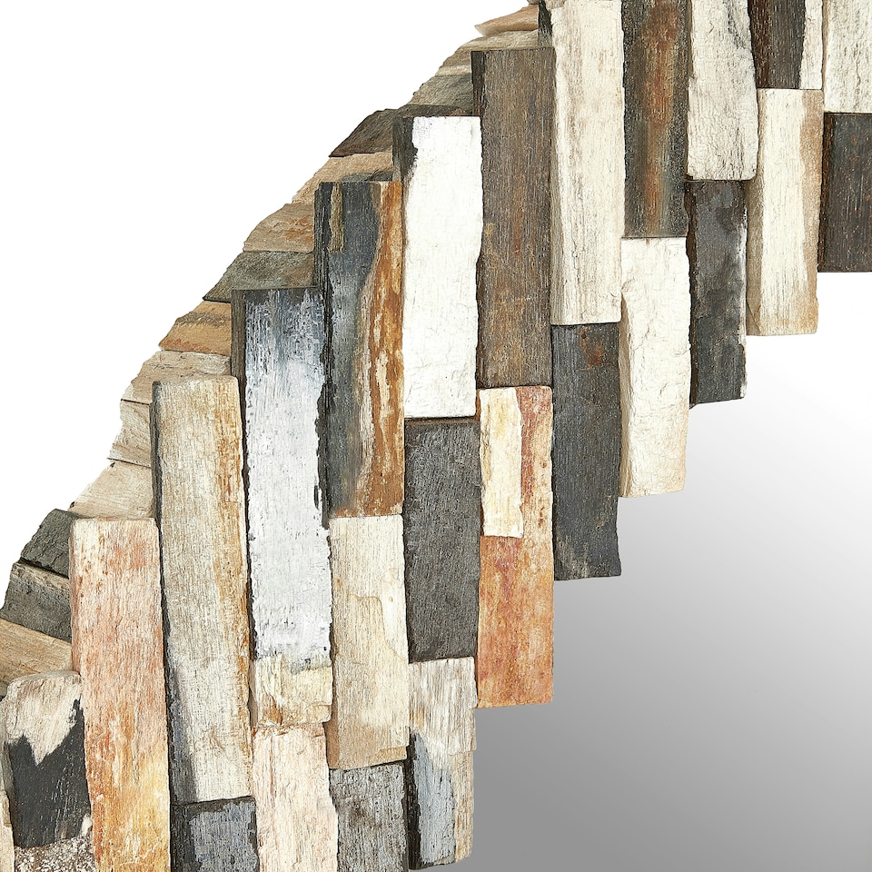 image 1 of Interiors by Premier Multi Tile Oval Wall Mirror Multi