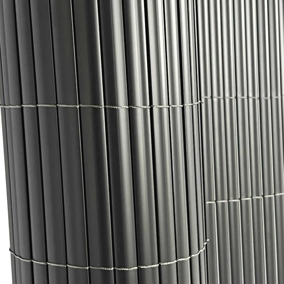 image 1 of 1m x 3m Grey PVC Outdoor Garden Fencing Privacy Screen Roll | Grey | 1