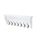 image 4 of Elegant Brands Richmond Wall-Mounted Coat Rack with 7 Hooks and Shelf White | M