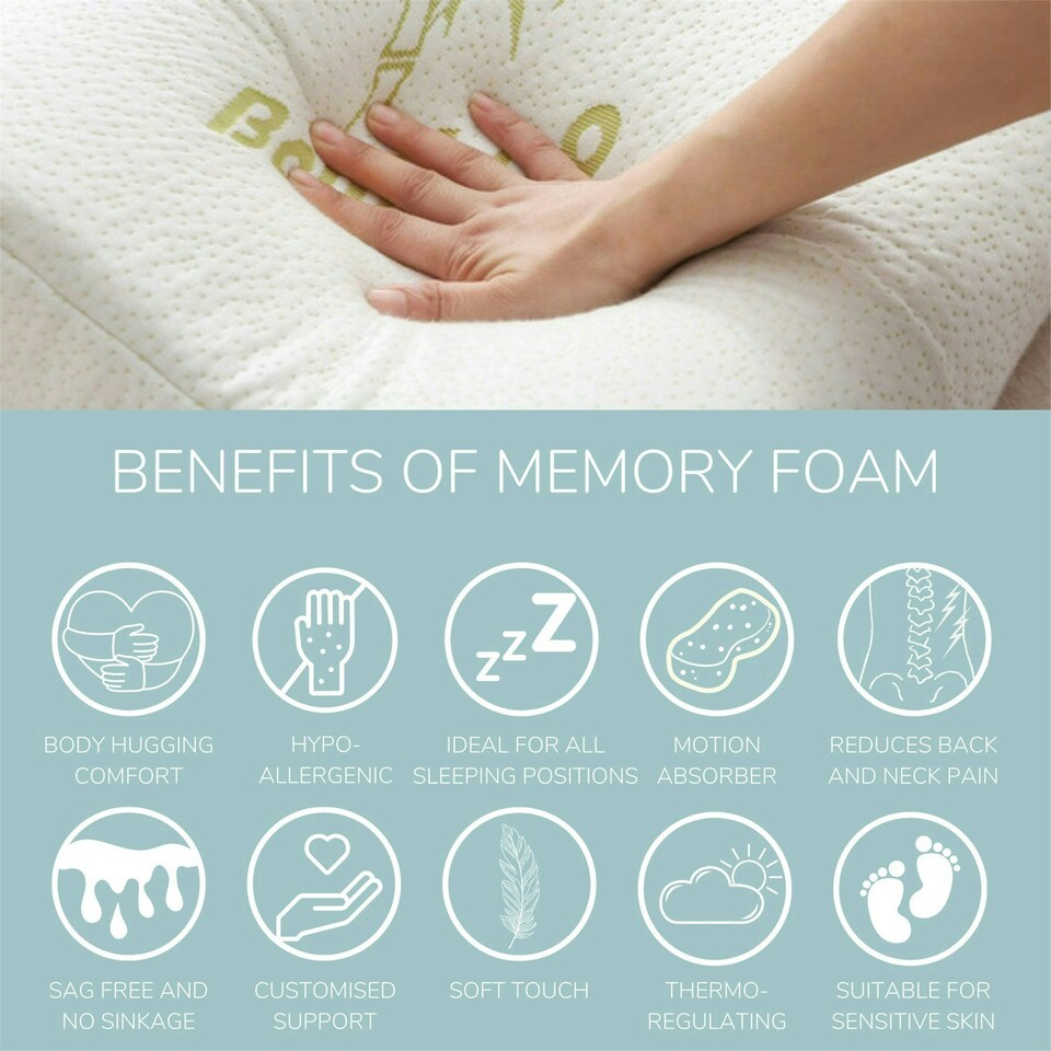 image 1 of Bamboo Memory Foam Double 4cm Topper