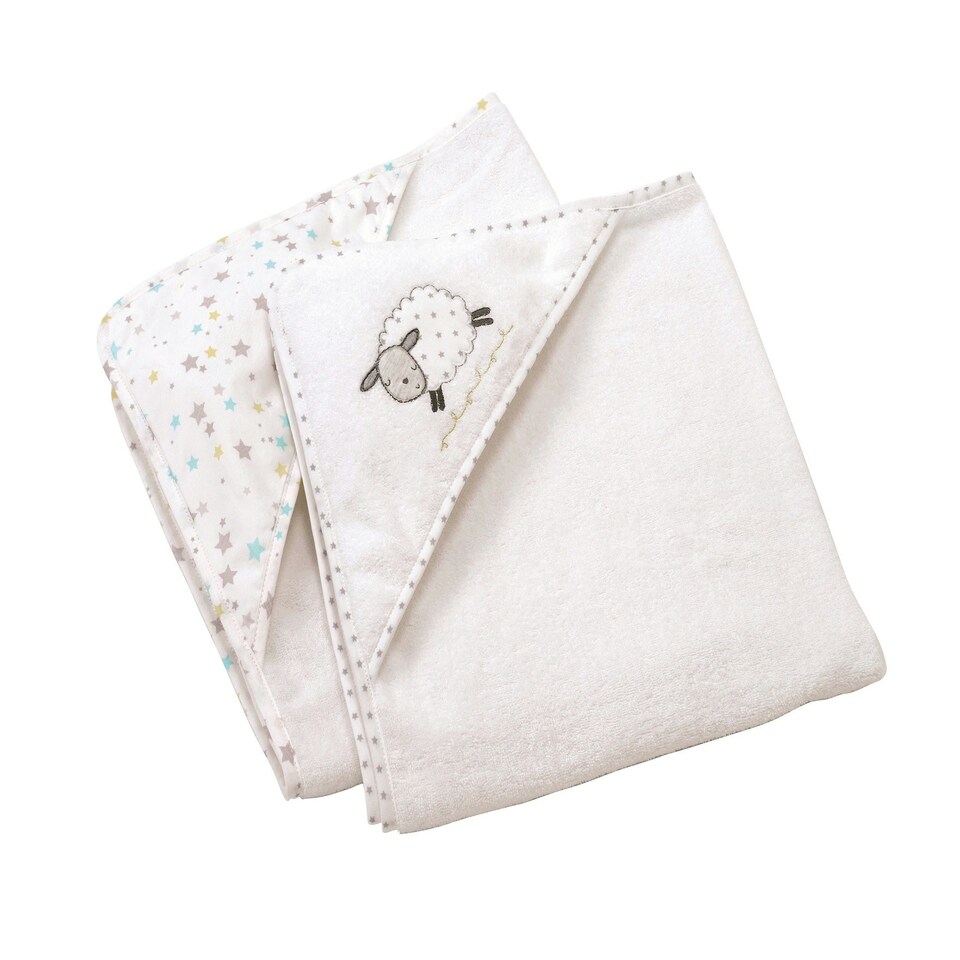 image 1 of Silver Cloud Counting Sheep Hooded Cuddle Robes Pack of Two N/A