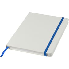 Bullet A5 Spectrum Notebook With Elastic Strap - White/Royal Blue - One Size
