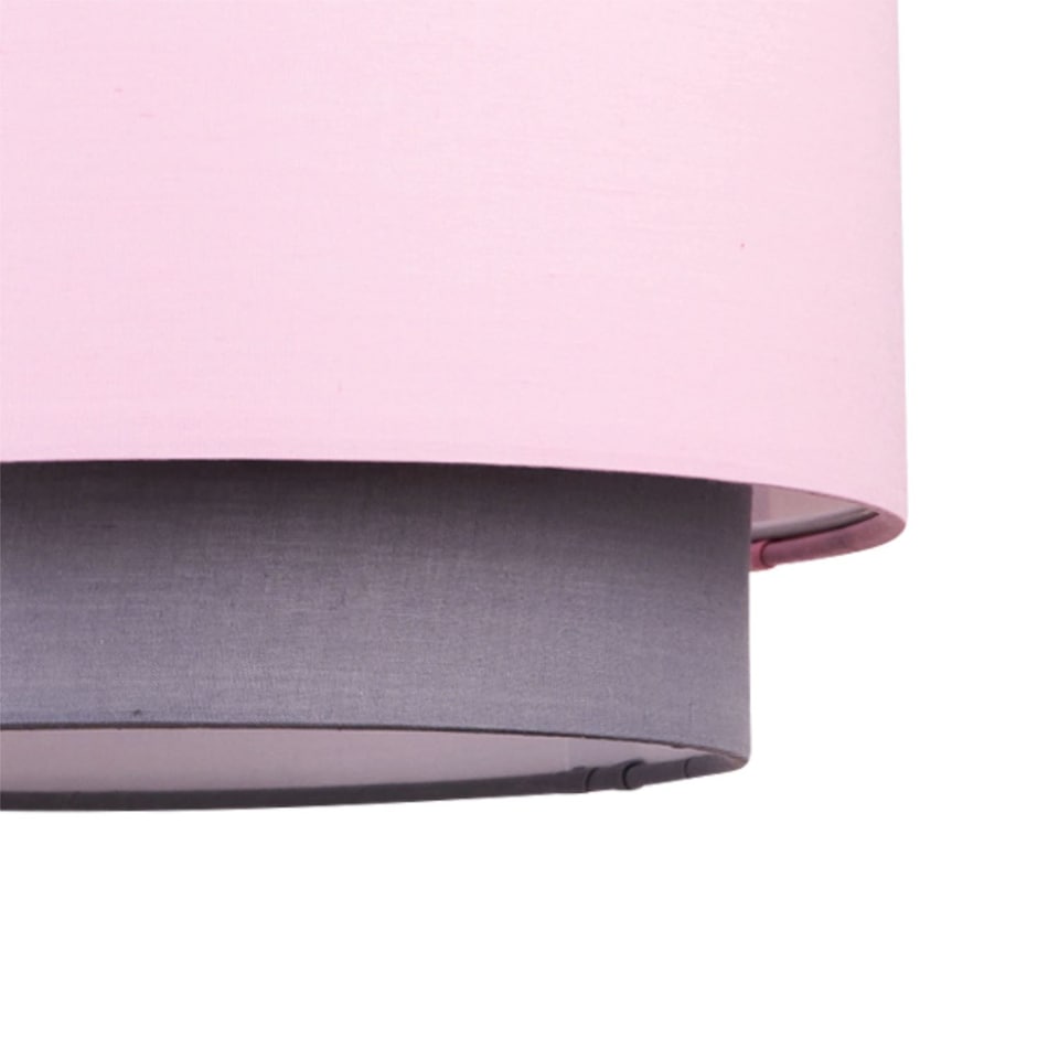 image 1 of Pink & Grey 2 Tier Light Shade | Pink | Medium | 1