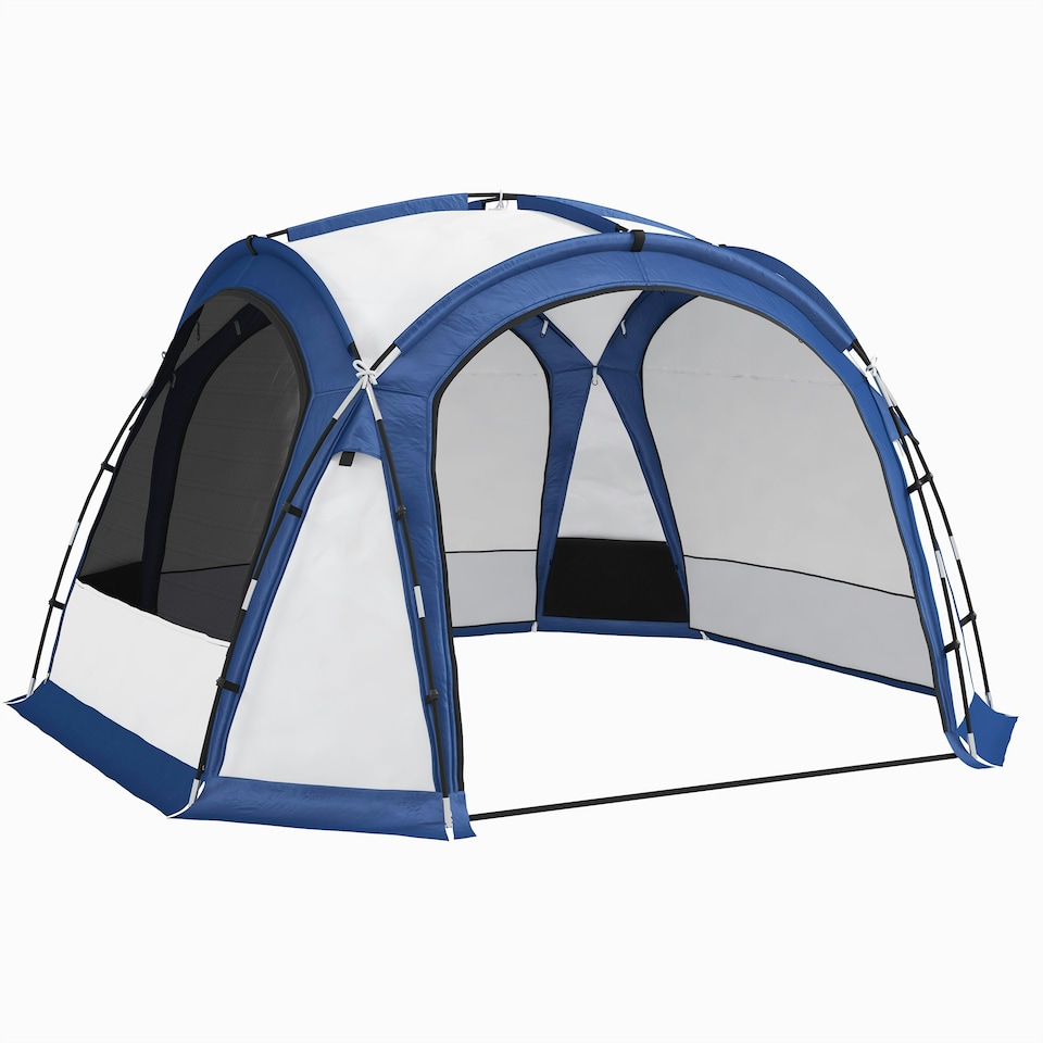 image 1 of Outsunny Dome Tent for 6-8 Person Camping Tent w/ Zipped Mesh Doors Lamp Hook