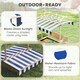 image 4 of Outsunny Kids Square Wooden Sandpit, Children Sandbox Outdoor Playset