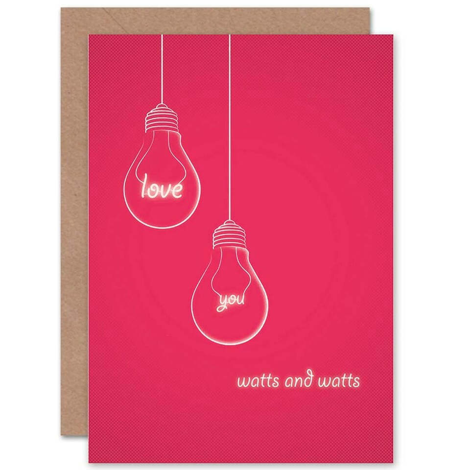 image 1 of Love You Watts Partner Anniversary Love Valentines Day Card