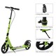 image 8 of HOMCOM Teens Adult Kick Scooter Fold Adjust 14+ w/ Dual Brake System Green