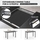 image 5 of COSTWAY 3-Piece Dining Table Set Extendable Table Set Black