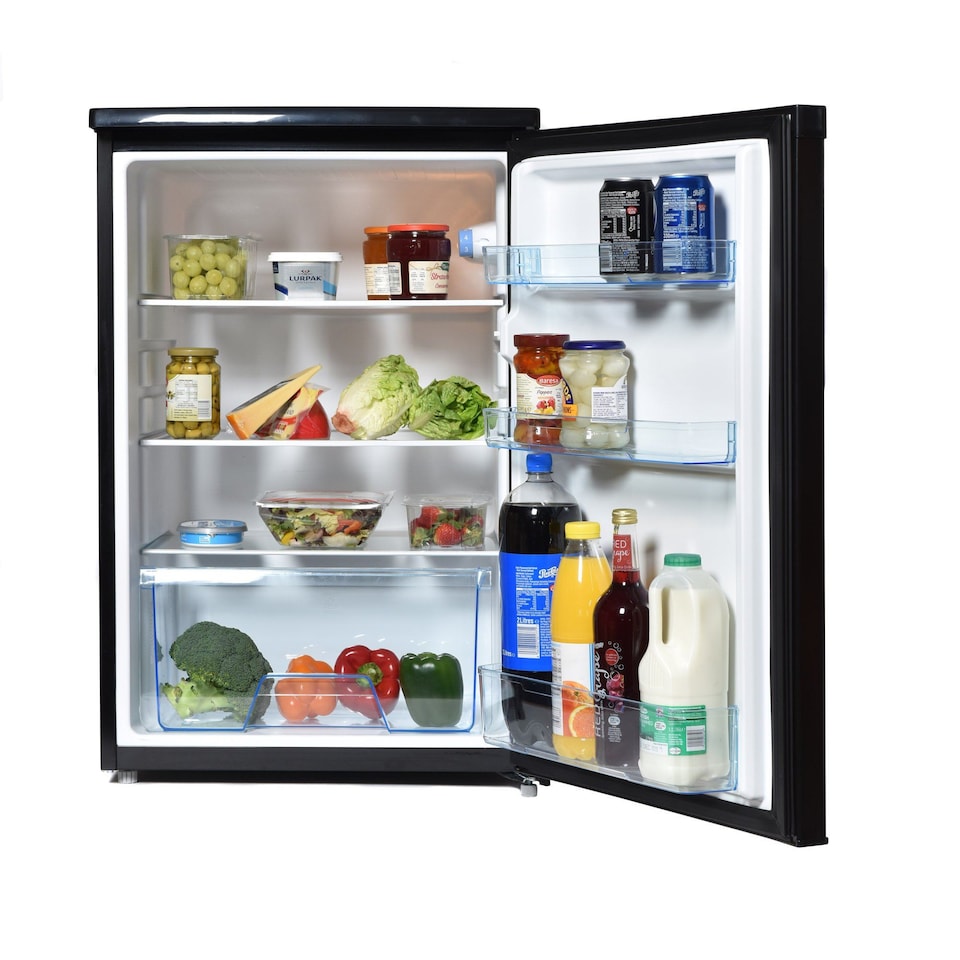 image 1 of Igenix Freestanding Under Counter Larder Fridge & Freezer Set, Reversible Doors, 55cm Wide, Black