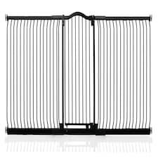 Safetots Curved Top Safety Gate, 271cm - 280cm, Matt Black, Pressure Fit Stair Gate, Baby Gate for Doors Hallways and Spaces, Safety Barrier, Easy Installation
