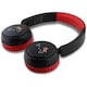 image 1 of Hello Kitty Face Logo Bluetooth Wireless Headphones Black/Red - HKOBHV6ROKFR