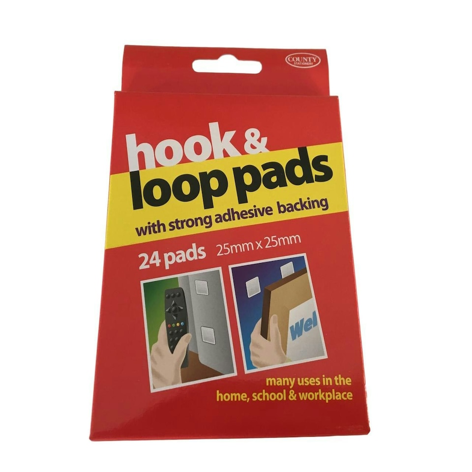 image 1 of Hook and loop pads with strong adhesive backing - 60cm X 20mm