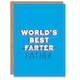 image 1 of Worlds Best Farter Typo Correction Fun Joke Fathers Day Dad Card