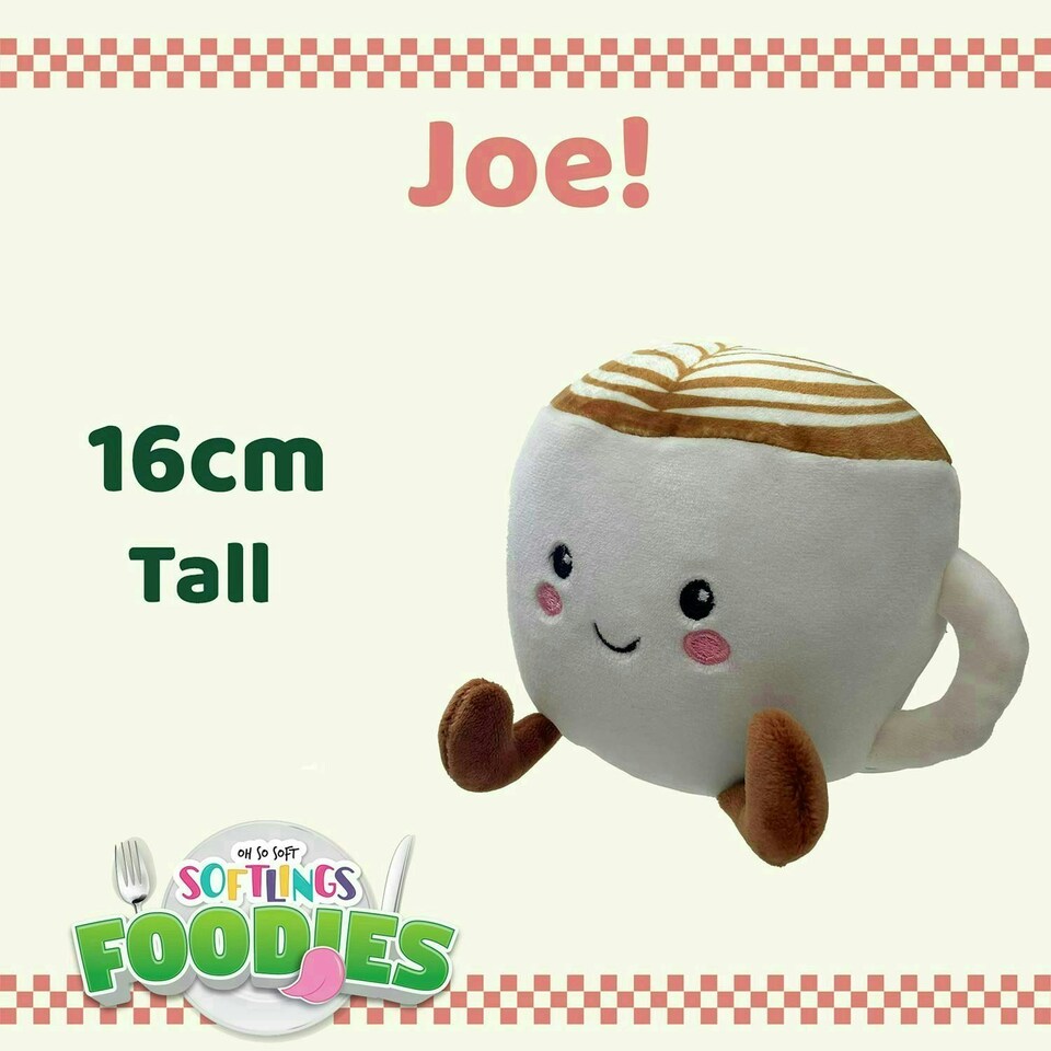 image 1 of Coffee Soft Toy Food Themed Cute Plush Cuddly Soft Fluffy 16cm Multi-Coloured