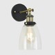 image 2 of ValueLights Ambrose Industrial Matte Black Wall Light and E27 Pear LED 4W Warm White 2700K Bulb