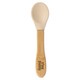 image 1 of Tiny Dining Bamboo Silicone Tip Spoon - Beige - Children's Baby Toddler Soft Curved Feeding Weaning Spoon