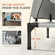 image 5 of PawHut Portable Elevated Dog Bed with Removable Canopy Grey | S