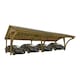 image 3 of Revelatio Carport for 4 Cars - Pressure Treated Timber - L1160 x W580 x H320 cm | Brown