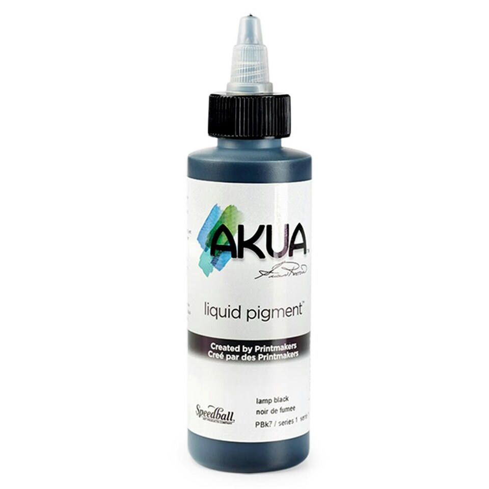 Speedball Akua Liquid Pigment, Lamp Black, 4oz