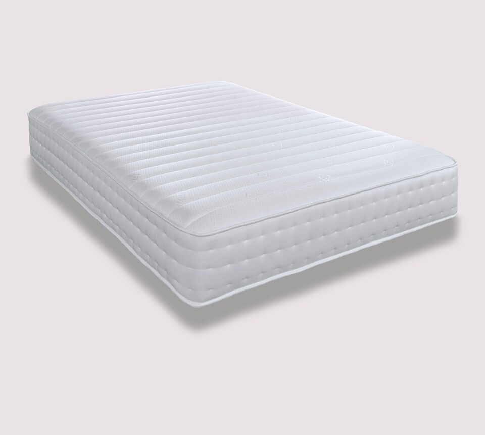 image 1 of 1000 Pocket Sprung Memory Foam Mattress - Micro Quilted Design | White | Short Single
