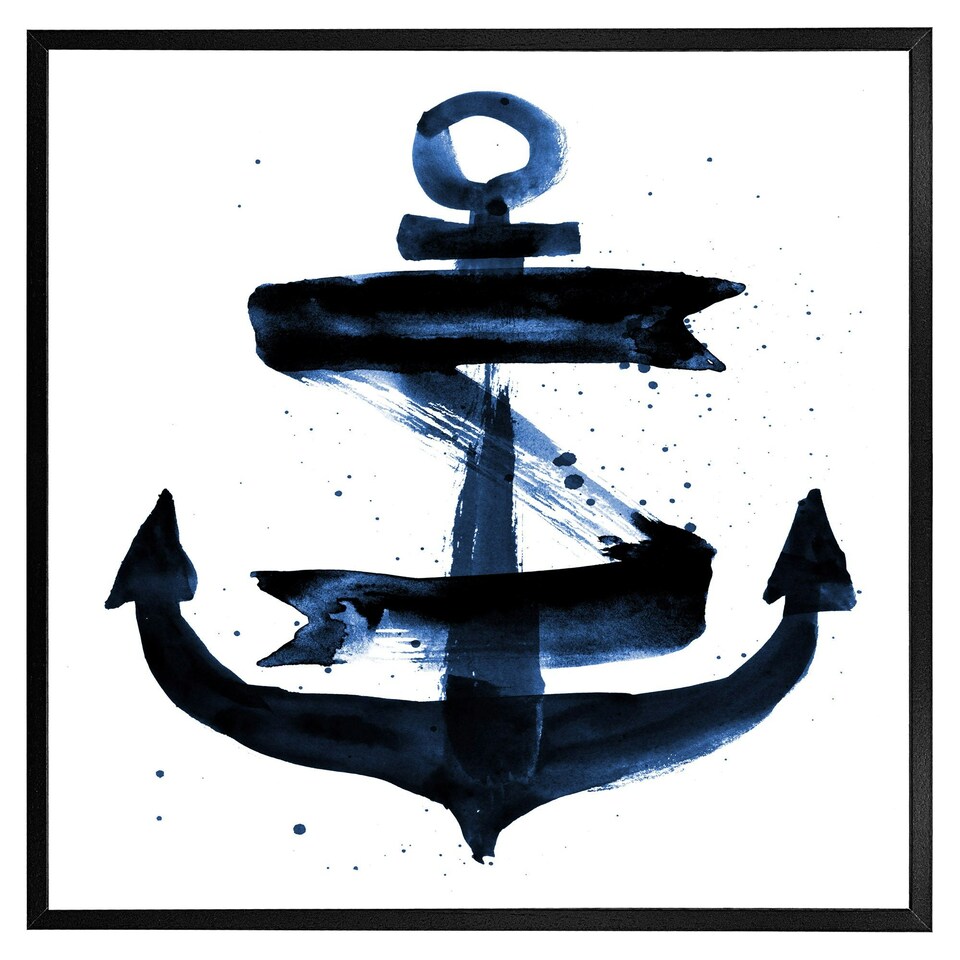 image 1 of Watercolour anchor (Picture Frame) Brown | XL